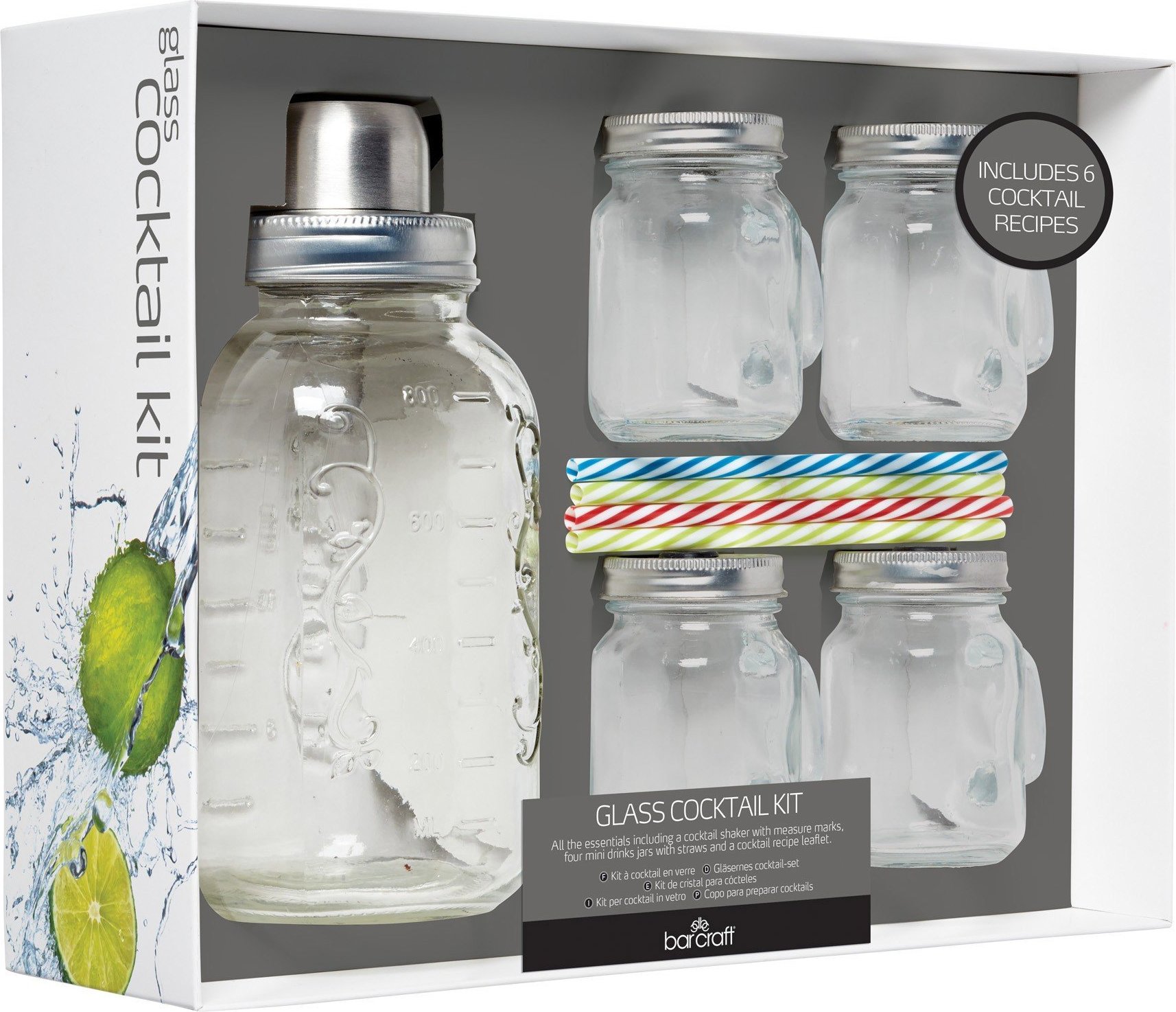 Mason Jar Cocktail Shaker Kit 