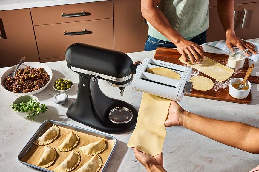 Accessoire à pâtes pour batteur sur socle KitchenAid Artisan, blanc, 3-en-1