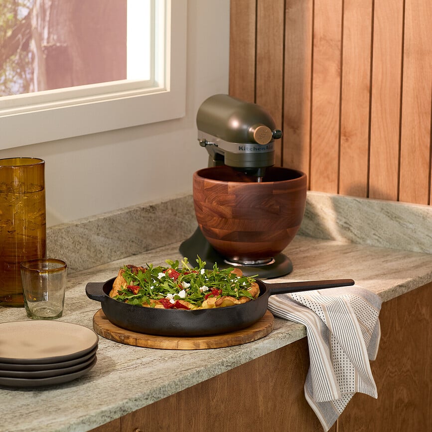 Batidora Amasadora Artisan 180 Evergreen, 4,7 L, con cuenco de madera