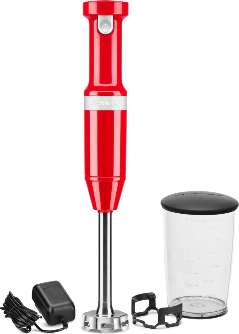 Blender ręczny bezprzewodowy KitchenAid czerwony