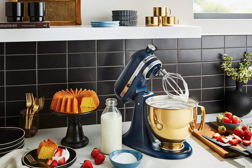 Bol de acero inoxidable martillado, 4,8 L, para batidoras KitchenAid