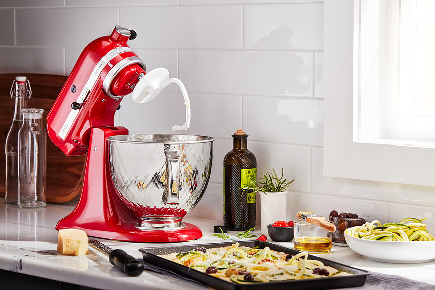 Bol Mélangeur martelé 4,8 l, en acier inoxydable, pour robots pâtissiers KitchenAid