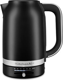 Elektriskā tējkanna KitchenAid ar temperatūras kontroli matēta melna 1,7 l