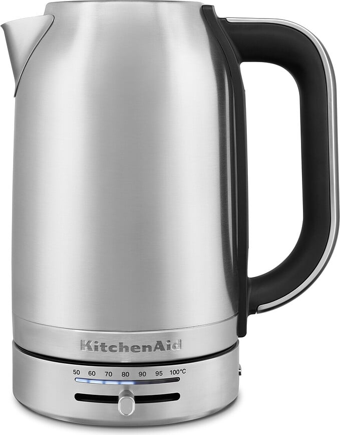 Elektriskā tējkanna KitchenAid ar temperatūras kontroli sudraba krāsa 1,7 l