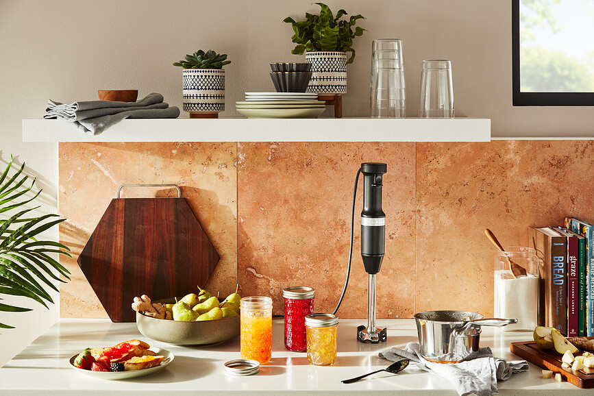 KitchenAid Palični mešalnik žični, krem, 5-delni set