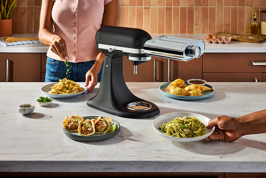 Pastatillbehör till KitchenAid Artisan mixer rostfritt stål 3-i-1