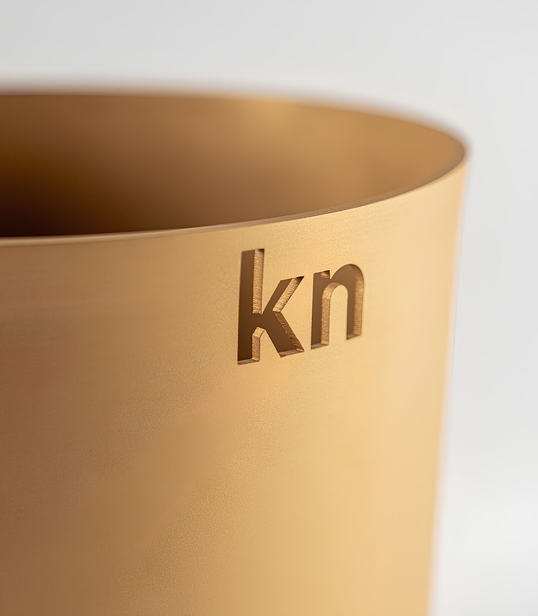 Champagnekøler KnIndustrie 20 cm, guld