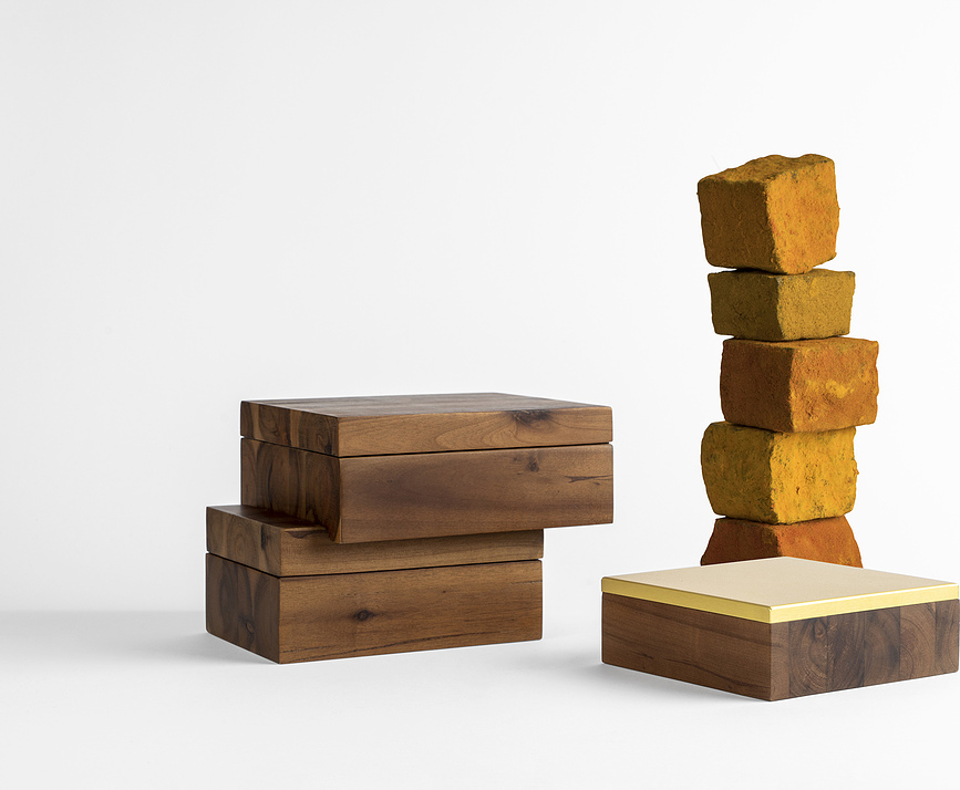 Contenitori per formaggio Yellow Box in legno, 2 pz.