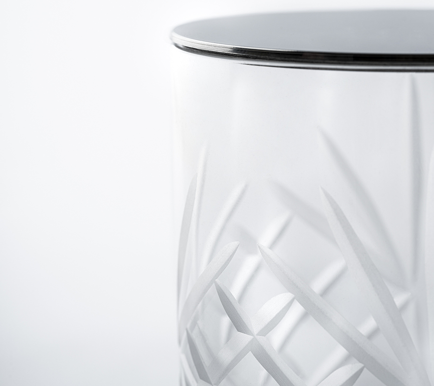 Kn Jars Glasses with Steel Lids, 4 pcs.
