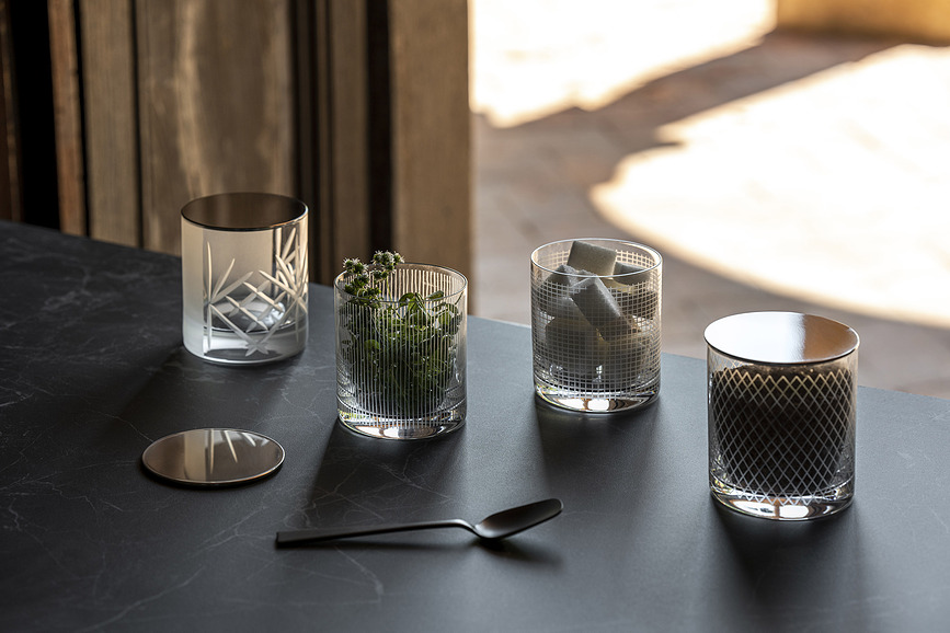 Kn Jars Glasses with Steel Lids, 4 pcs.