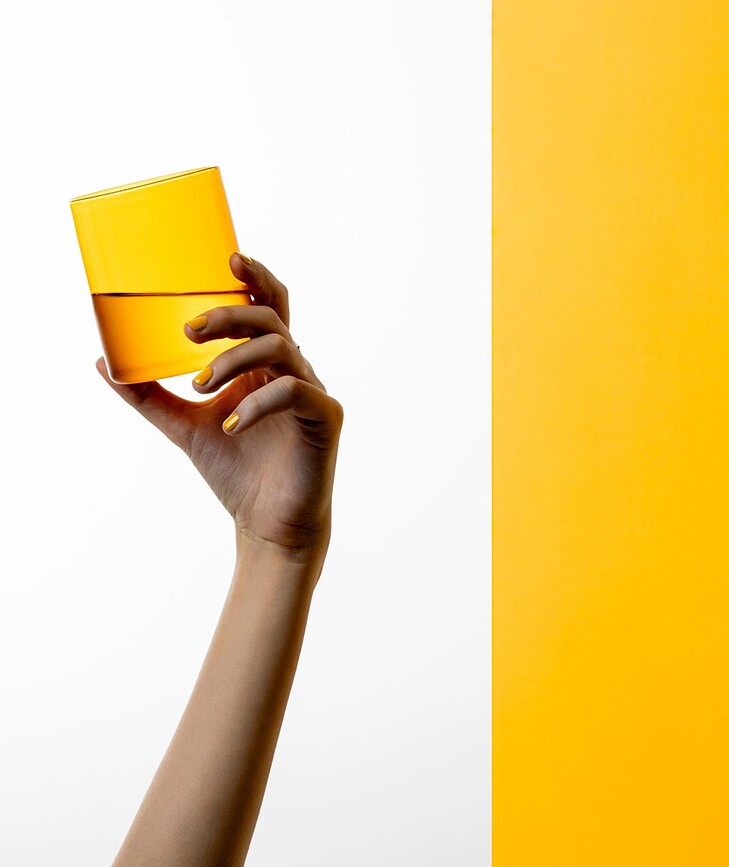 Стъклена чаша Lime Line 450 ml, кехлибарена