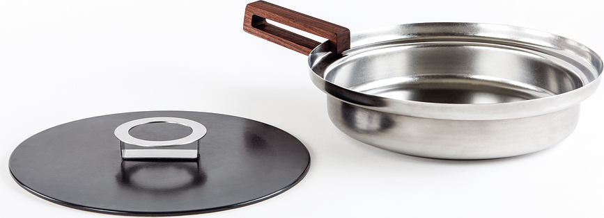 StoneWork Low Saucepan 34 cm, brushed steel