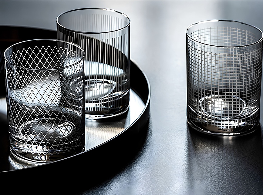 Verre Quaderni à losanges 280 ml