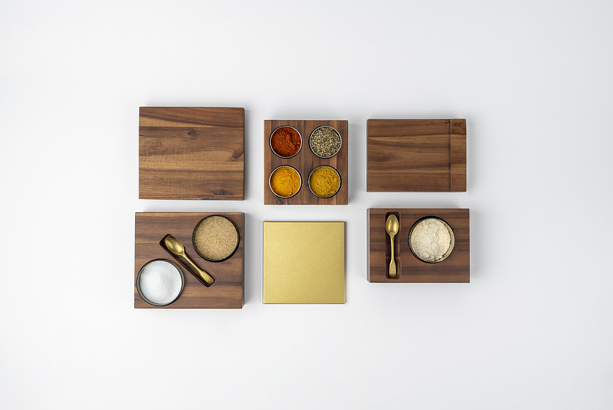Yellow Box Kaasdozen hout, 2 st.