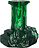 Candelabro Rocky Baroque 17,5 cm, verde smeraldo