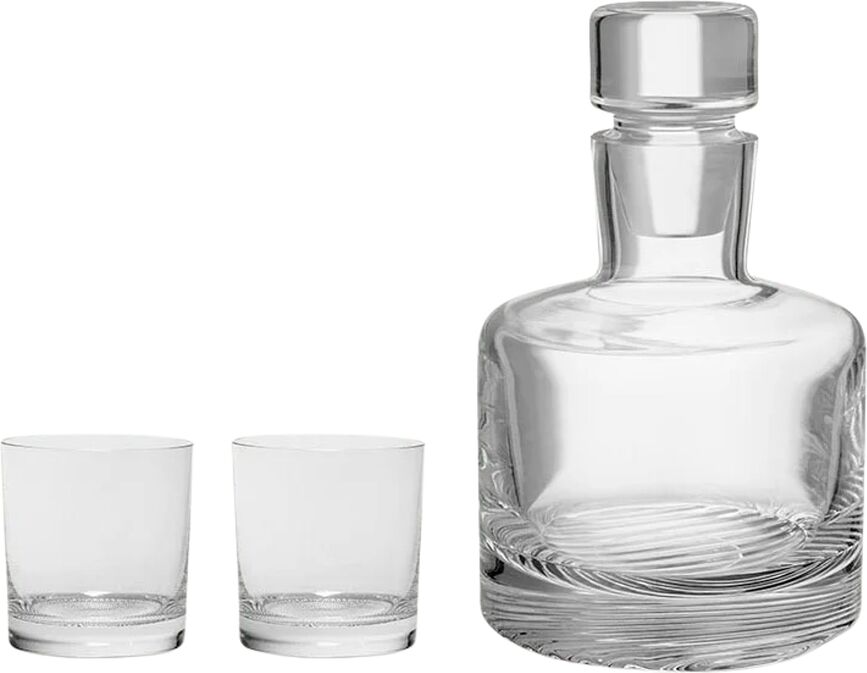 Caraffa e bicchieri da whisky Wave, set da 3 pezzi