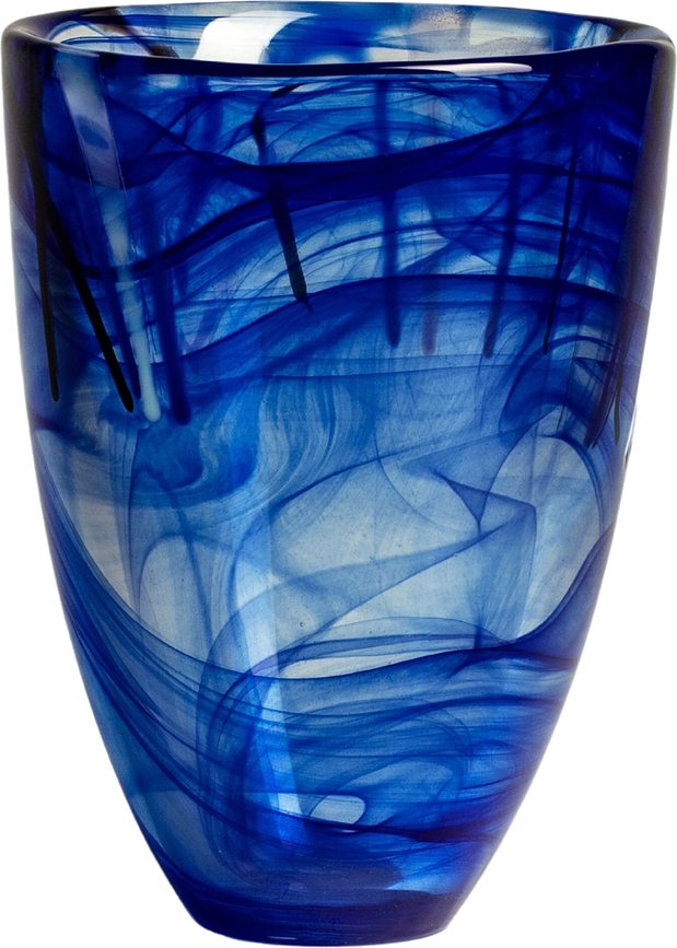 Contrast Vase 20 cm blau