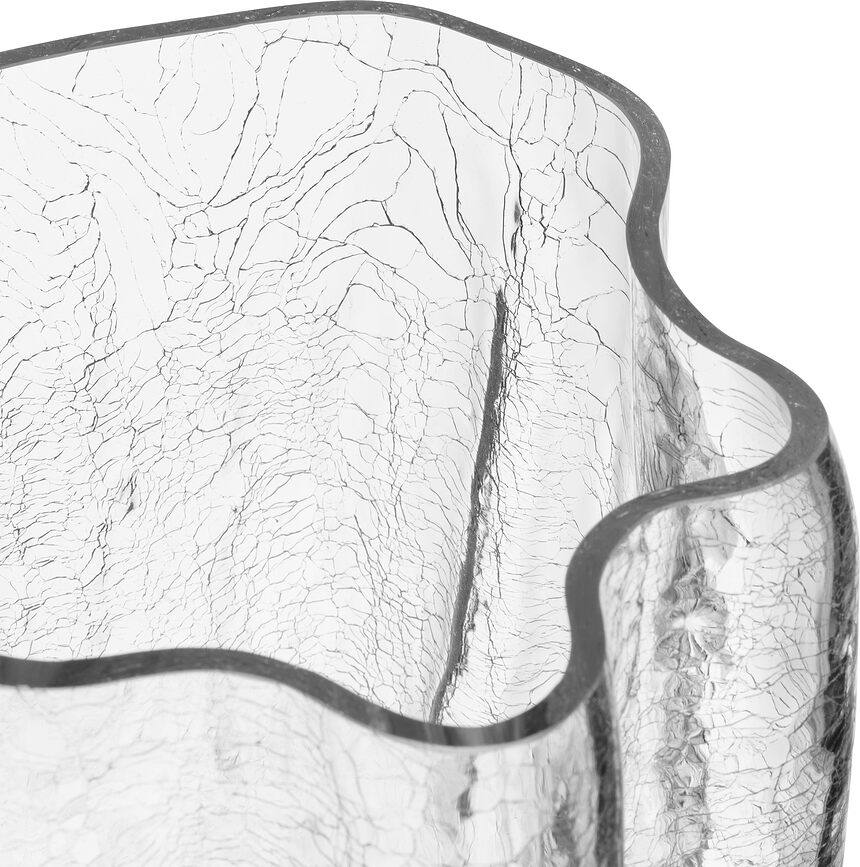 Crackle Βάζο, 37 cm, ροζ, κρυστάλλινο