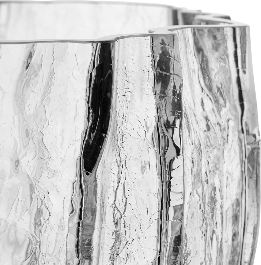 Crackle Βάζο κρυστάλλινο, 17,5 cm, ροζ