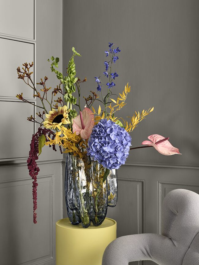 Crackle Circular Vase, 27 cm