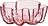 Crackle Schüssel 25 cm rosa Kristall