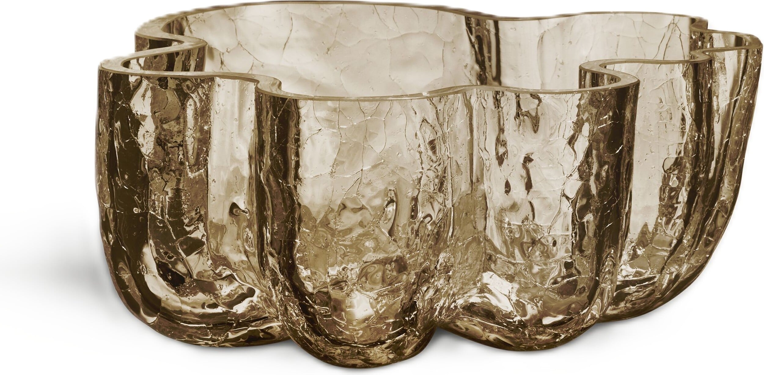 Crackle Schüssel 25 cm taupe