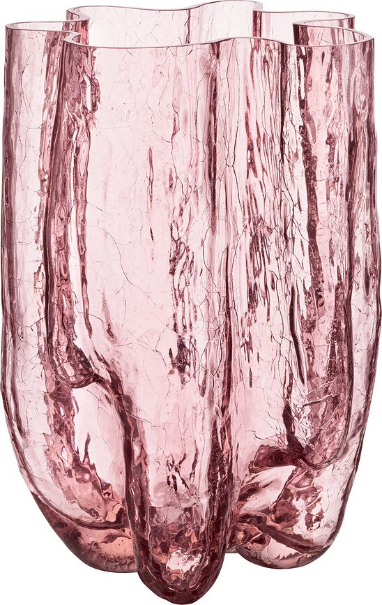 Crackle Vase 37 cm, en cristal