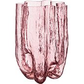 Crackle Vase 37 cm rosa Kristall