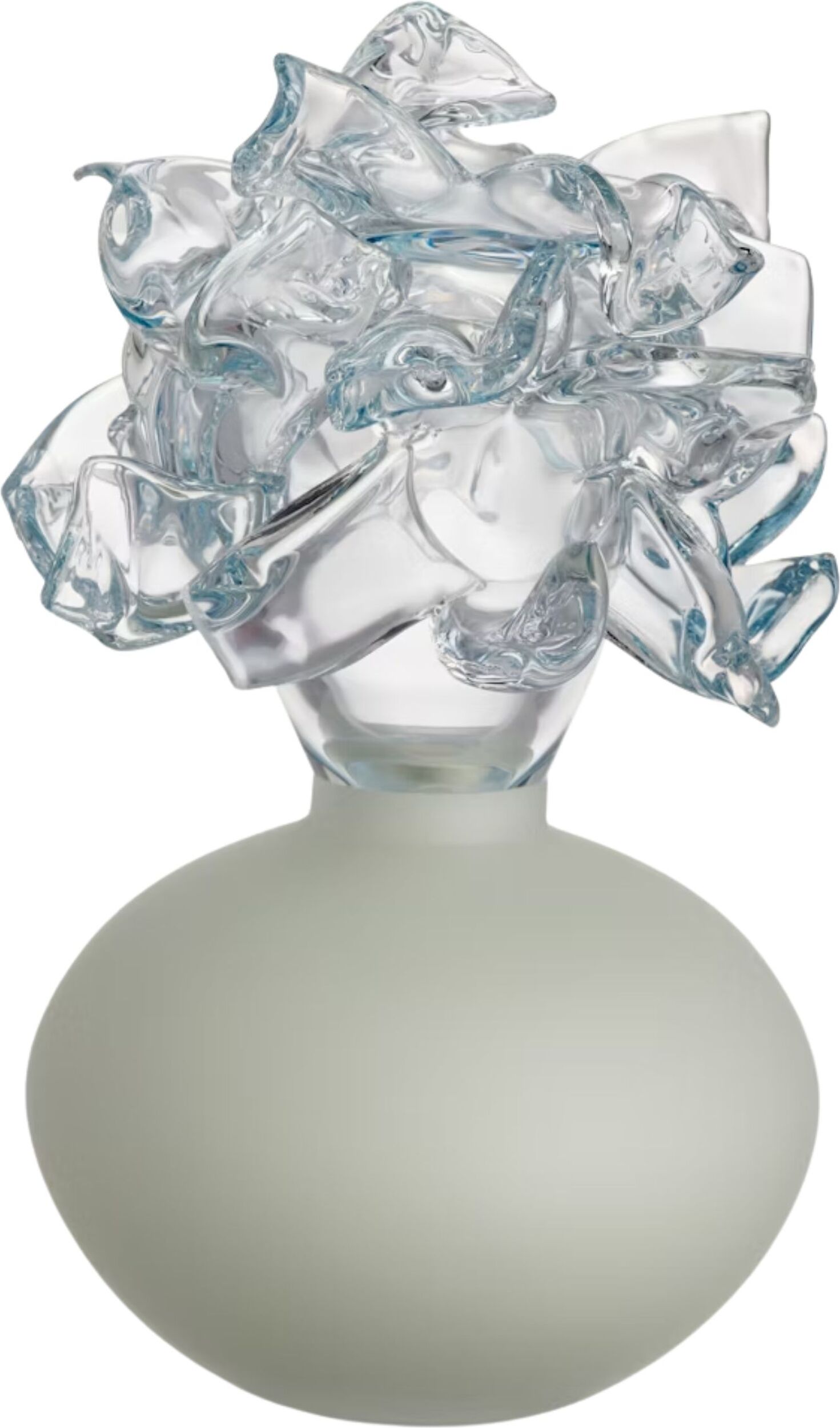 Dekoration Mino Glas 23 cm, grau