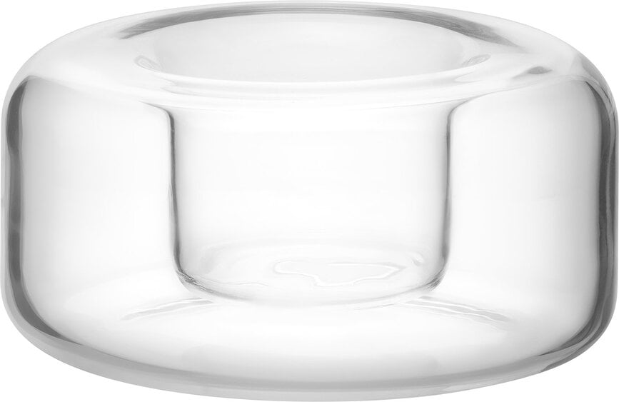 Happy Candle Holder 4.7 cm, transparent