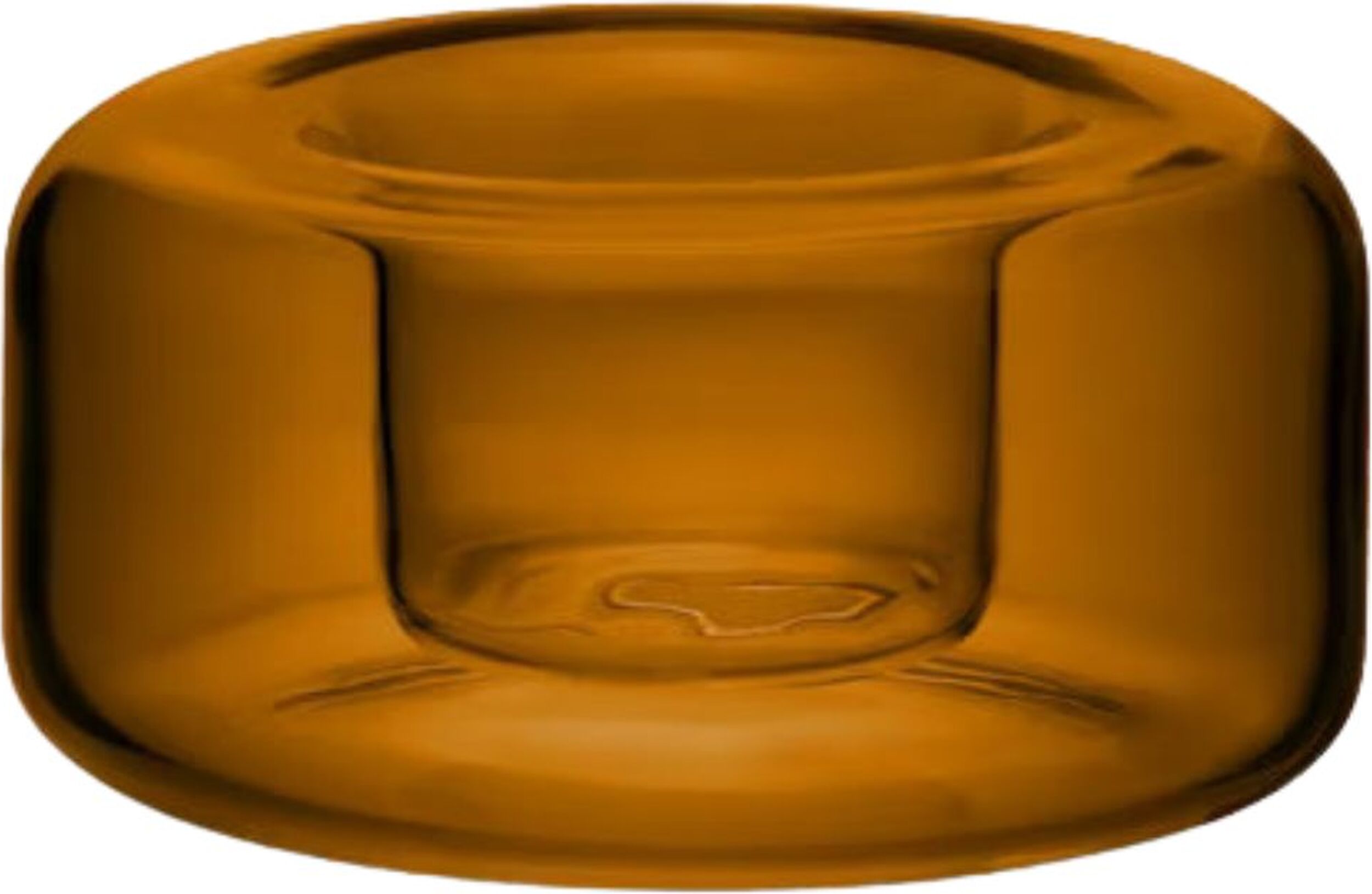Happy Kerzenhalter 4,7 cm, bernsteinfarben