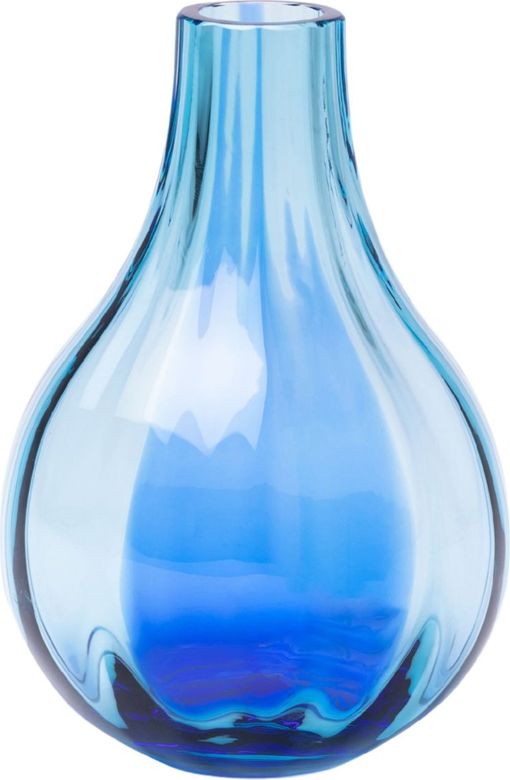 Iris Vase, blau