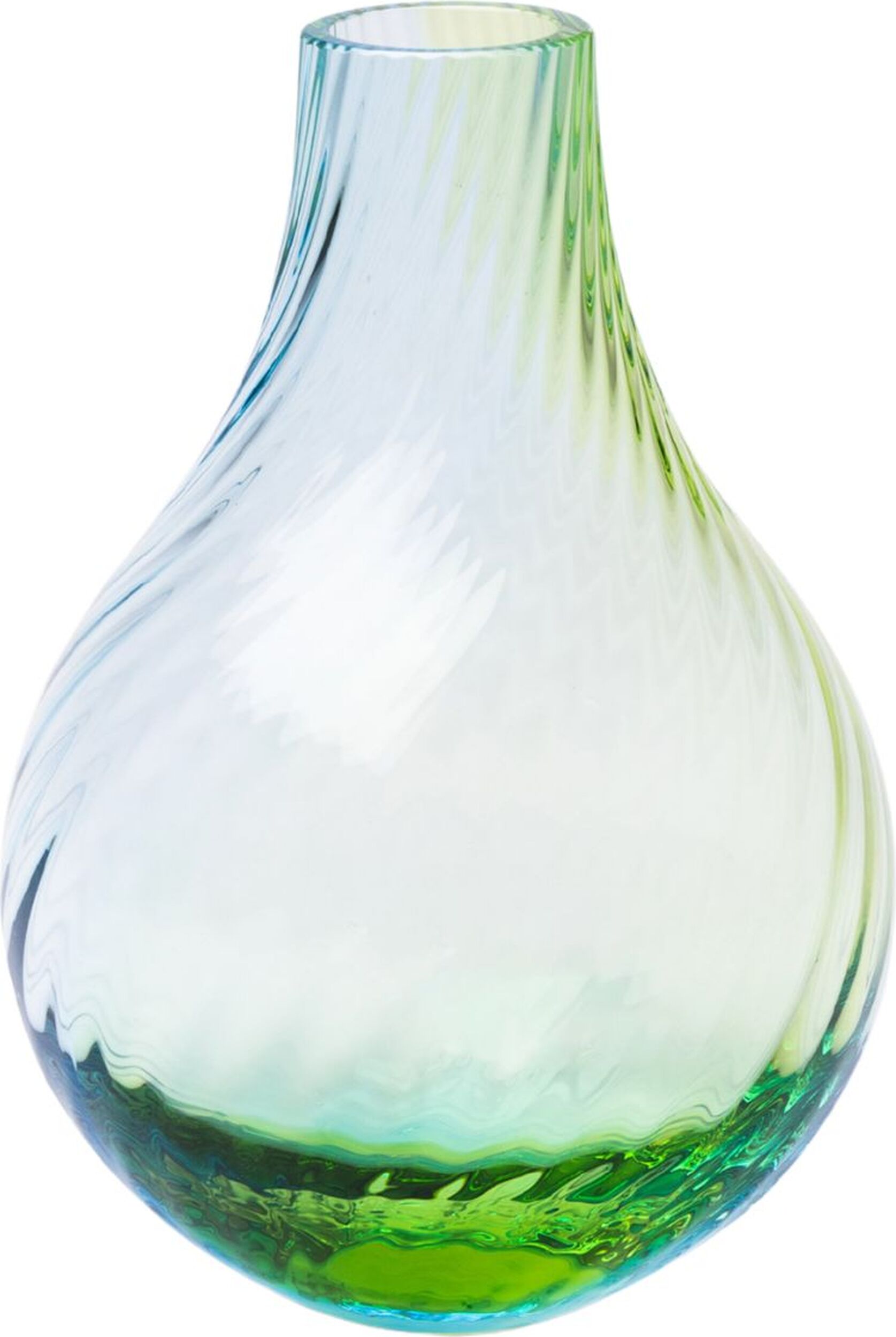 Iris Vase, blau-grün