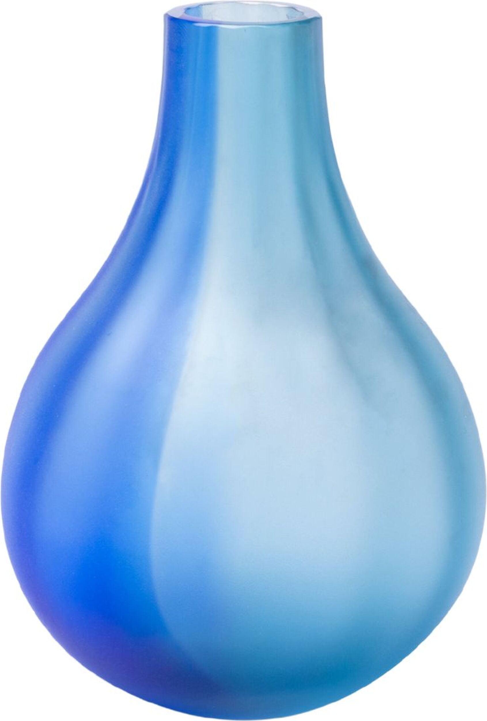 Iris Vase, blau matt