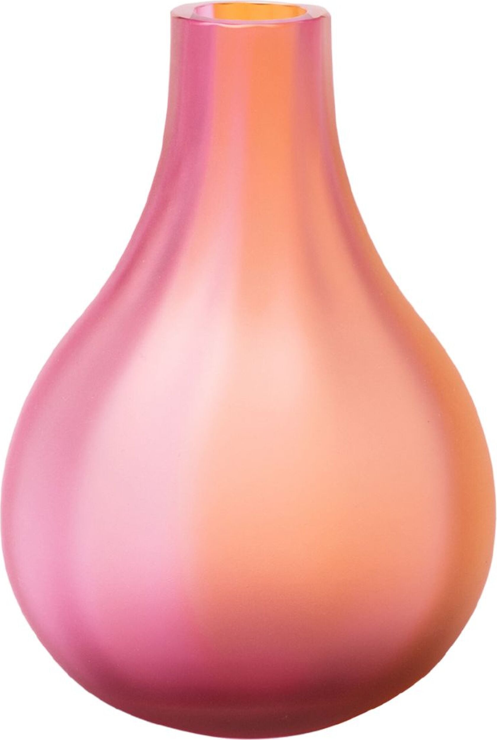 Iris Vase, rosa-bernsteinfarben matt