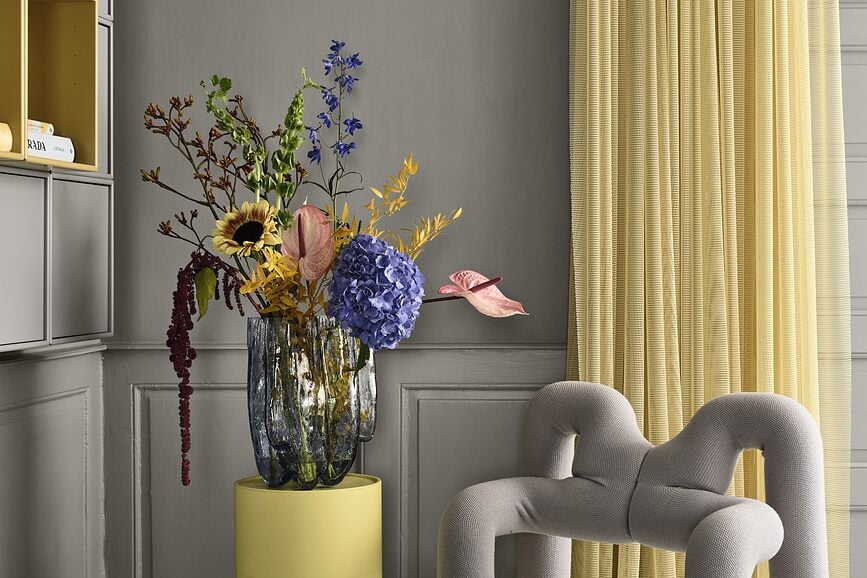 Jarrón Crackle, circular, 27 cm