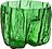 Jarrón de cristal Crackle, 17,5 cm, verde