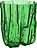 Jarrón de cristal Crackle, 27 cm, verde