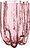 Jarrón de cristal Crackle, 37 cm, rosa