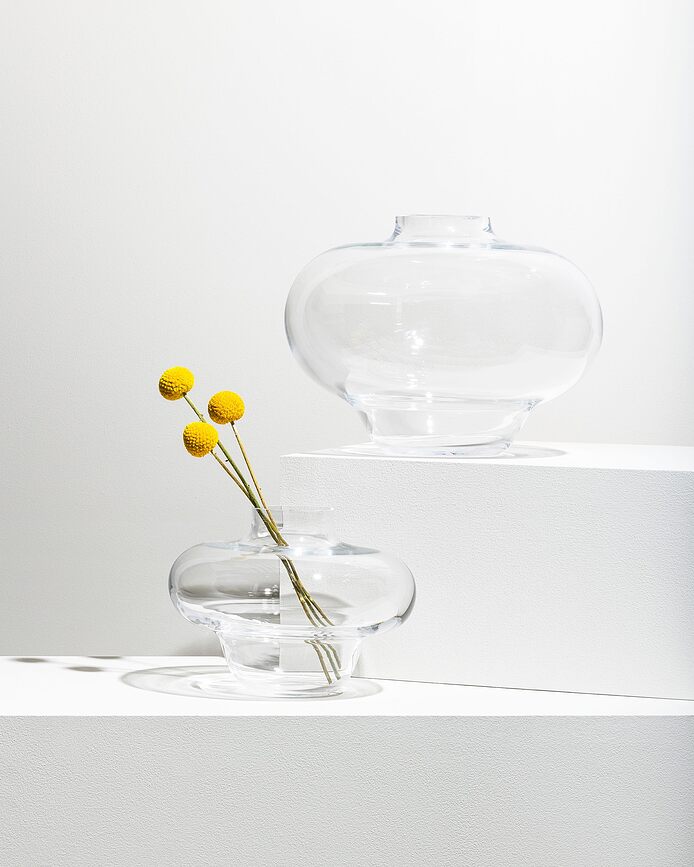 Jarrón de cristal Kappa, 22,5 cm, transparente