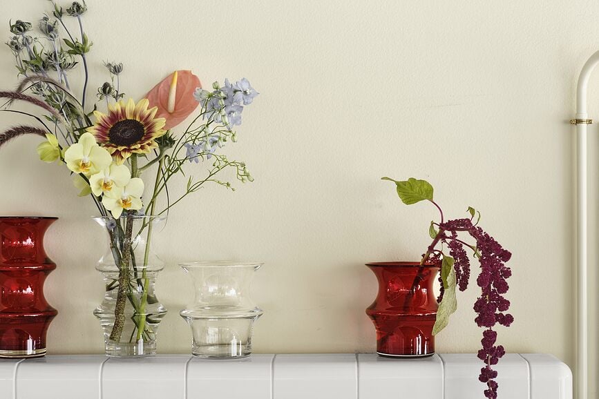 Jarrón Pagod, 16,7 cm, rojo