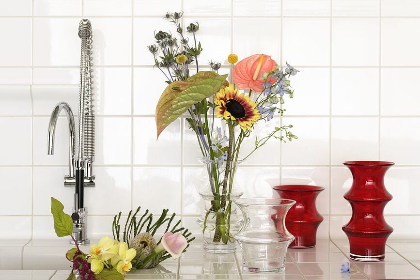 Jarrón Pagod, 16,7 cm, rojo