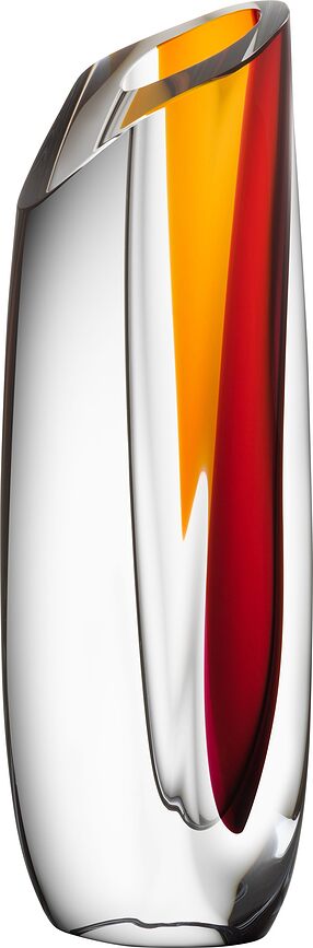 Jarrón Saraband, 36 cm, rojo y naranja