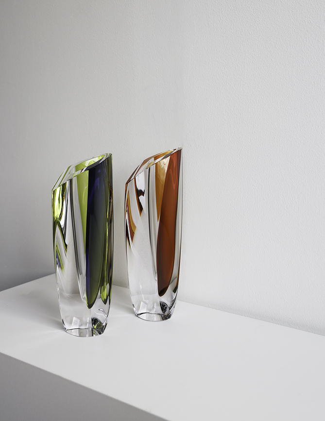 Jarrón Saraband, 36 cm, rojo y naranja