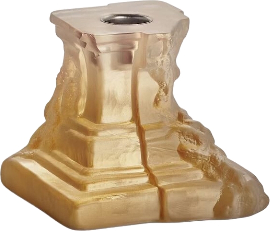 Kandelaar voor klassieke kaars Rocky Baroque 9,5 cm amber