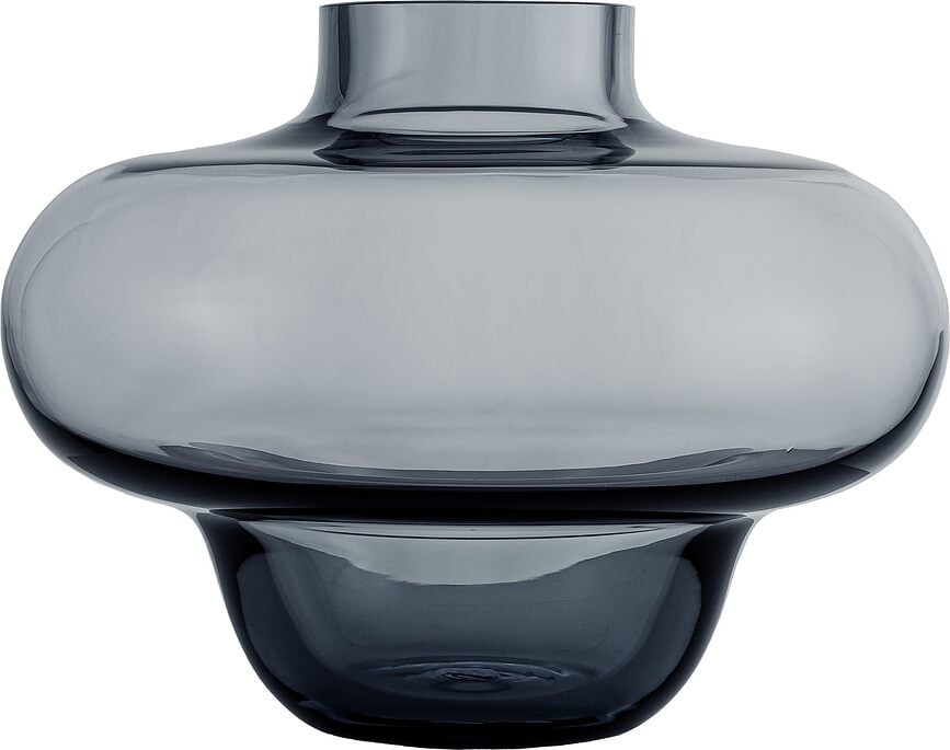 Kappa vase 16 cm, blå glas