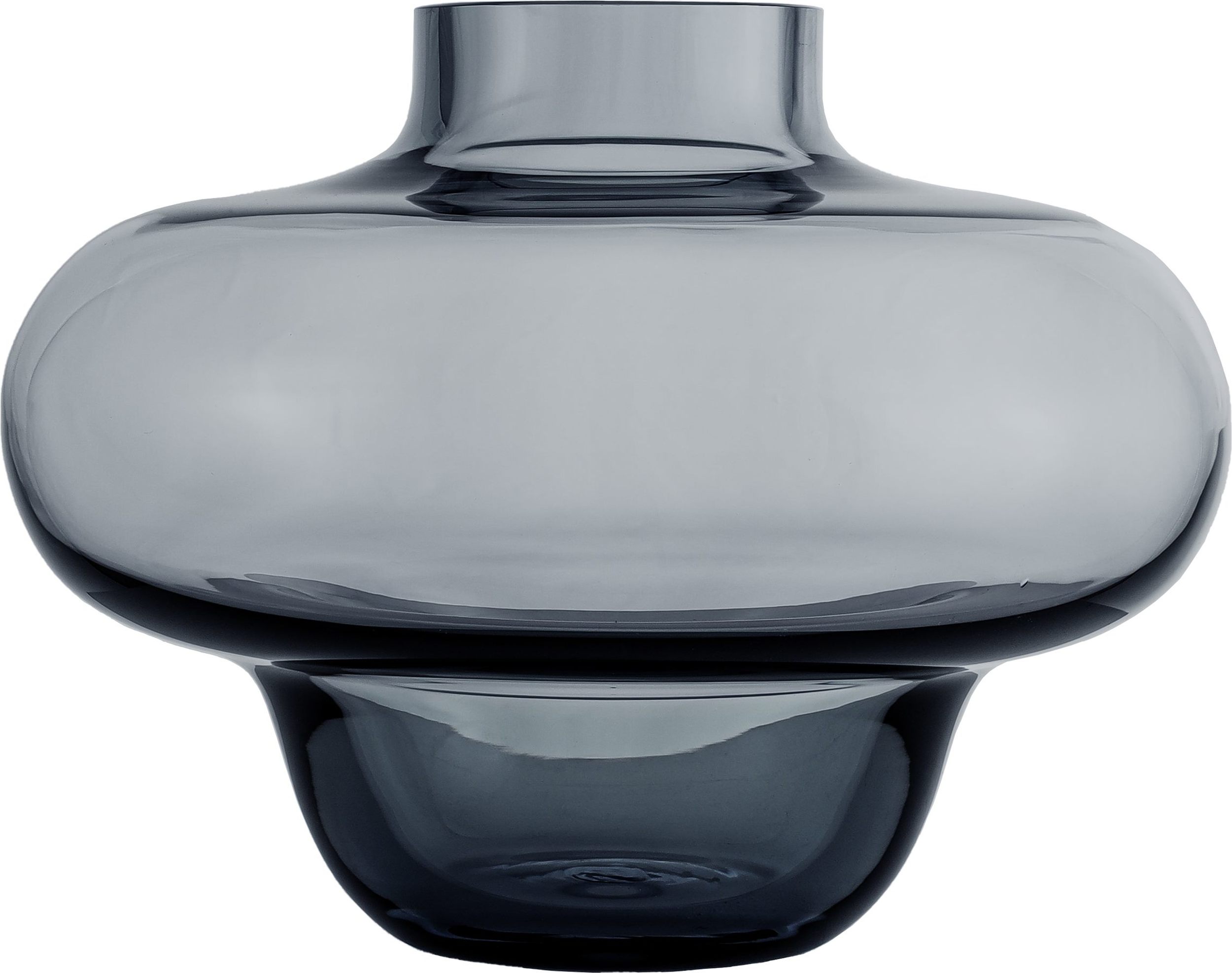 Kappa Vase 16 cm blau aus Glas