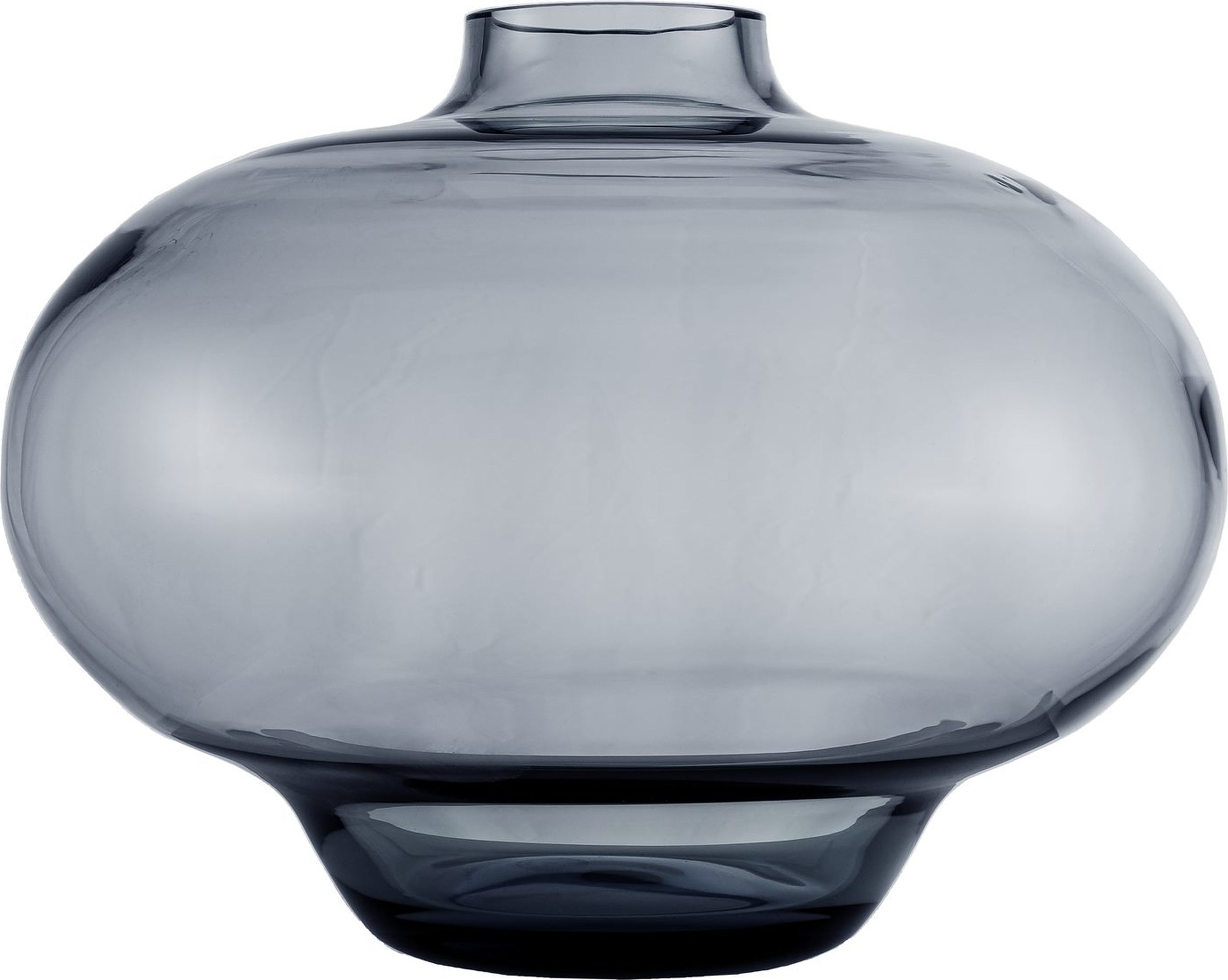 Kappa Vase 22,5 cm blau aus Glas