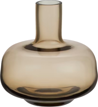 Kappa Vase braun aus Glas