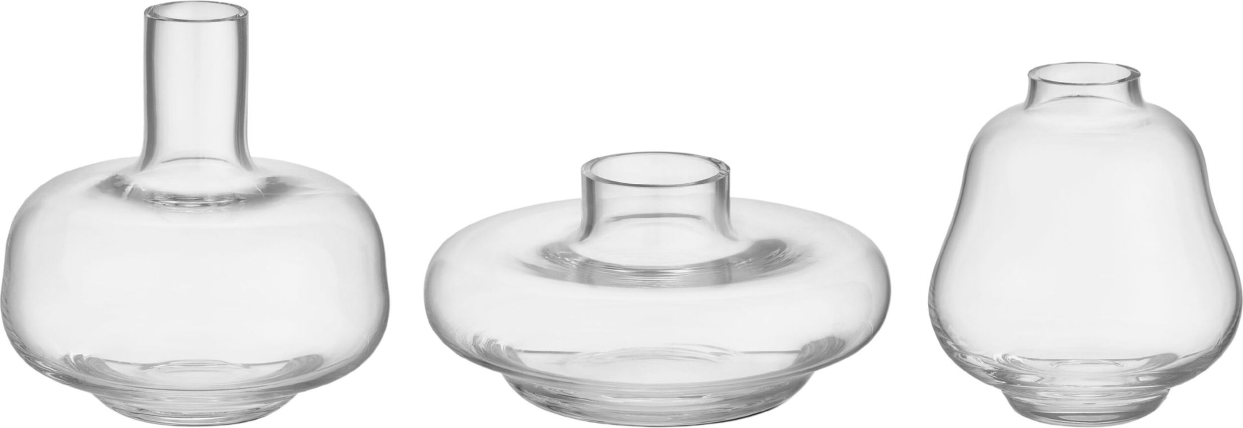 Mini Vase Kappa transparent, 3 St.
